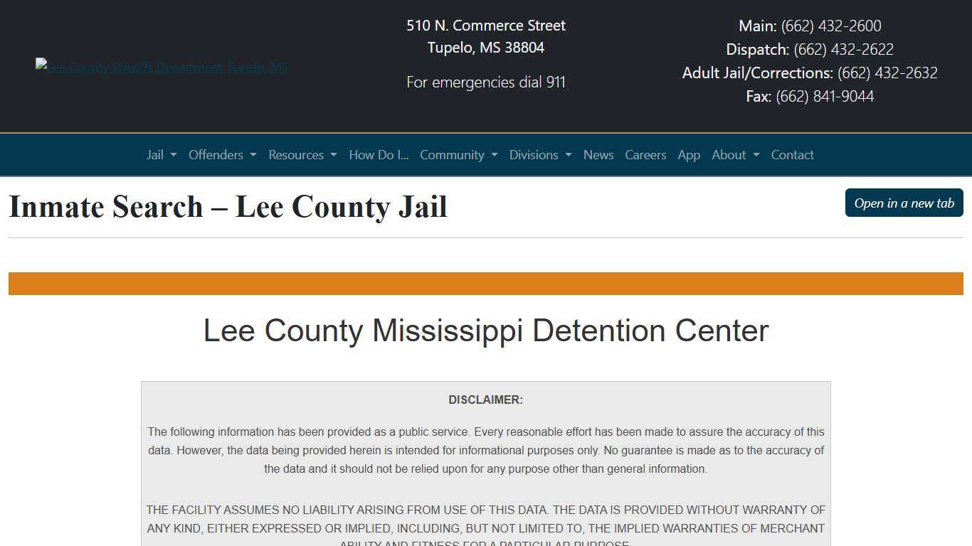 Inmate Search | Lee County Sheriff's Office