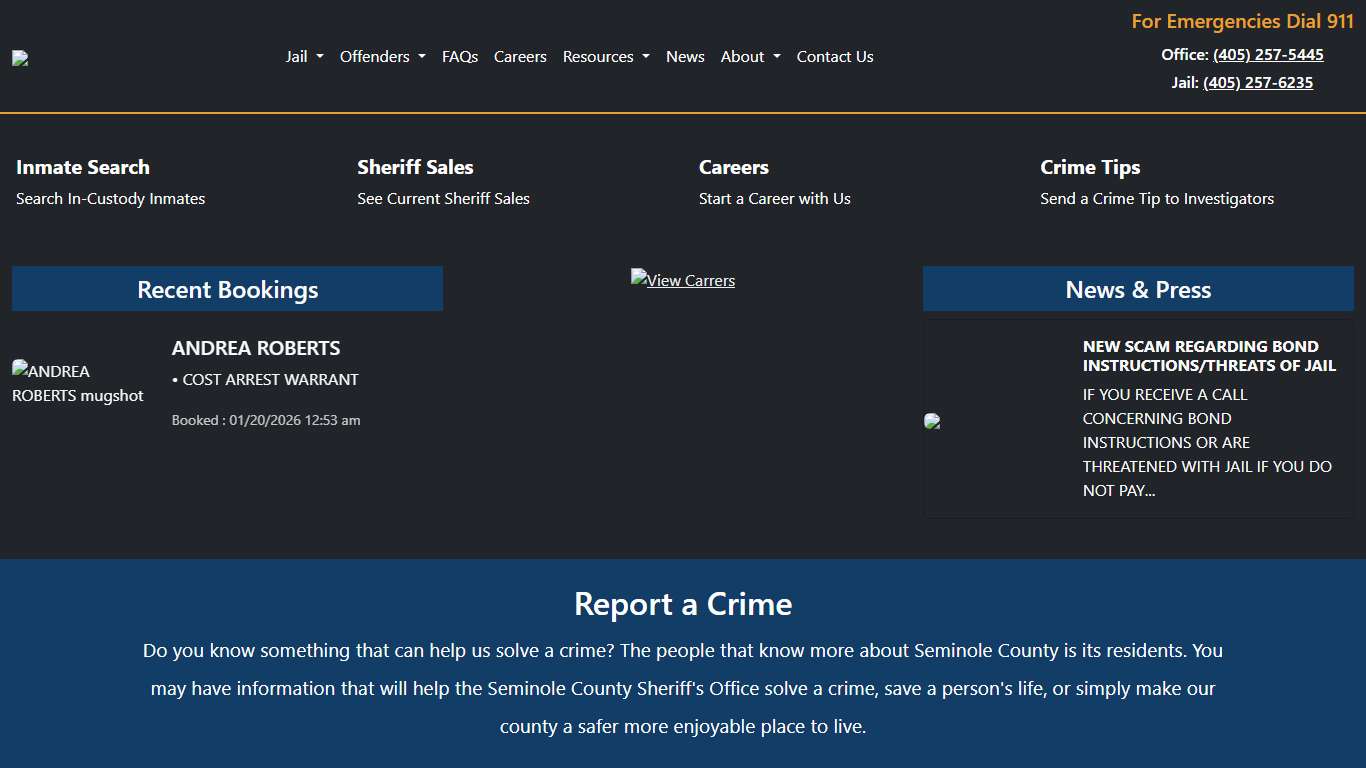 Seminole Sheriff Office Oklahoma